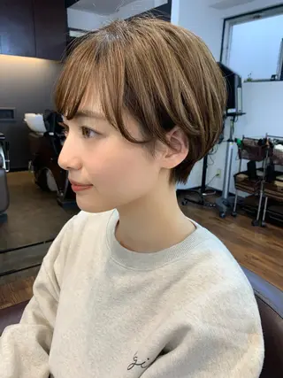 ショート 縮毛矯正/ショート/ レイヤー/畑中正敏のヘアスタイル