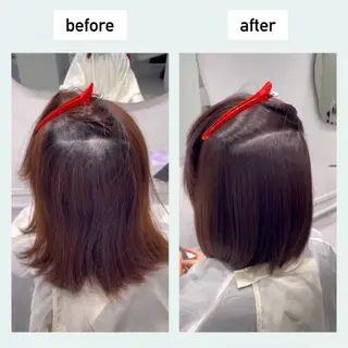 ミディアム カラー scene中性ストレート/縮毛矯正【シーン】所属・ジョー/ 名駅の矯正特化美容師のヘアスタイル