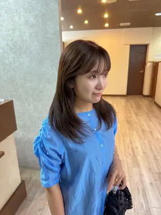 ミディアム カラー 高橋 みく/ minim 暖色のヘアスタイル