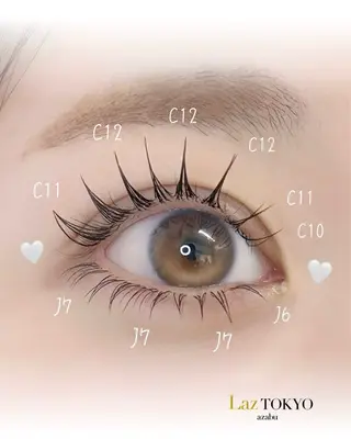 マツエク・マツパ LazTOKYO YUKAKOのマツエク・マツパデザイン