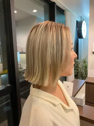 ショート カラー 髪質改善/縮毛矯正/ 透明感カラーYUMAのヘアスタイル