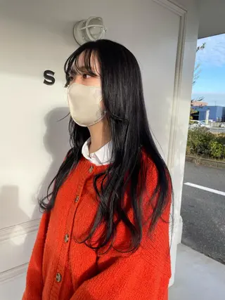 ロング カラー 木村 架音のヘアスタイル