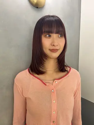 ミディアム カラー 🦖ミニボブ/ボブ /MOEKA🦕のヘアスタイル