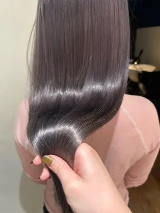 ロング カラー パーマ レイヤー/透明感/ ブリーチなし/わかなのヘアスタイル