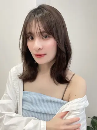 ミディアム 透明感カラー 🩰あさのヘアスタイル