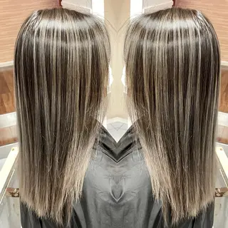 セミロング カラー 縮毛/レイヤー 韓国/橋口のヘアスタイル