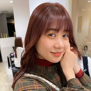 ロング カラー 顔まわりカラー特化 赤津百合絵のヘアスタイル