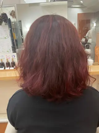 ミディアム カラー La Bonheur hair cheri久喜店所属・あかぎ あやのヘアスタイル