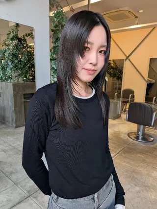 ロング 田中 亜沙美のヘアスタイル