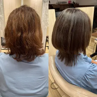 ミディアム カラー 高橋 香奈のヘアスタイル