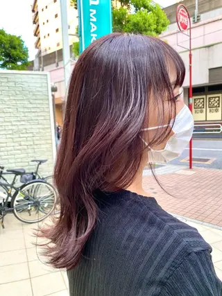 セミロング カラー 🌼上水流 彩乃🌼のヘアスタイル
