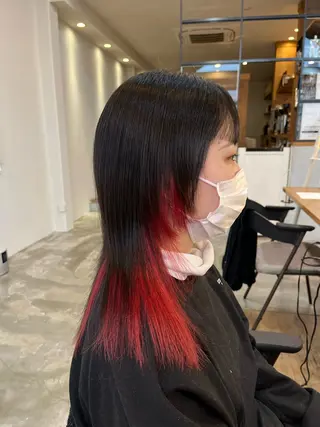 ロング カラー NOTNOW所属・LANE FUのヘアスタイル