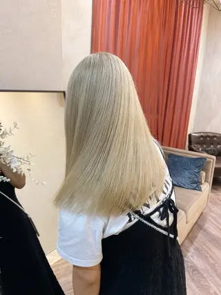 セミロング カラー デザインパーマ 藤田和樹のヘアスタイル