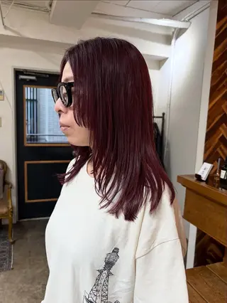 セミロング カラー takada kohのヘアスタイル