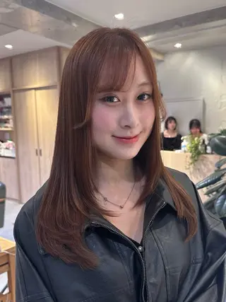 セミロング カラー 韓国スタイル /一那のヘアスタイル