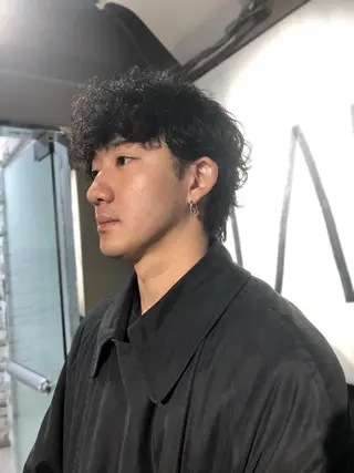 パーマ ヘアアレンジ メンズ ainico+所属・メンズ特化✂️栗原 侑也のヘアスタイル