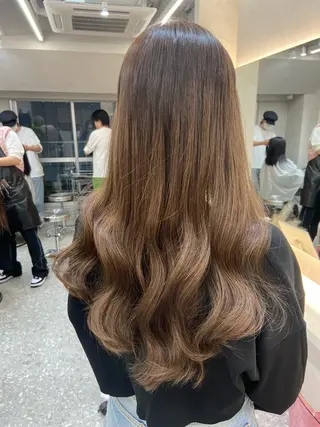 ロング カラー 新宿/韓国ヘア 中明度カラー/かやのヘアスタイル