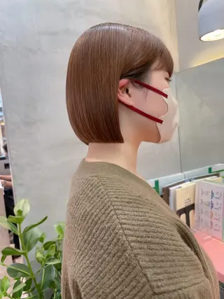 ショート Misaki /ボブ/縮毛矯正のヘアスタイル