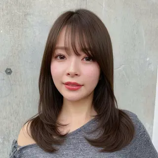 ミディアム カラー 柔らかいレイヤー🌿 大人ヘア/みっきーのヘアスタイル