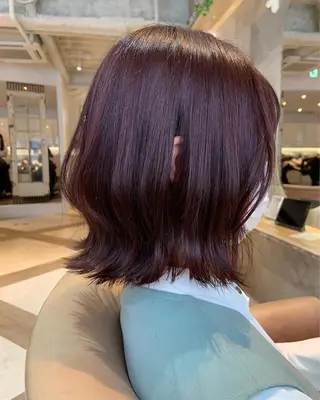 カラー 艶カラー/ボブ /似合わせ/田口愛那のヘアスタイル