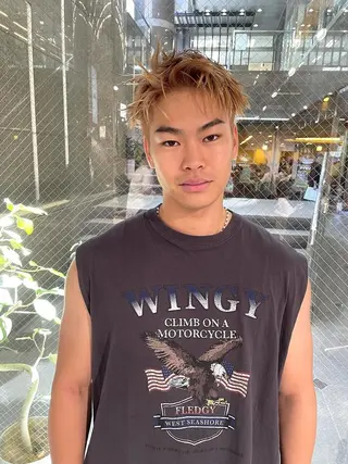 メンズ ボブ/レイヤー/ 御田村裕人のヘアスタイル