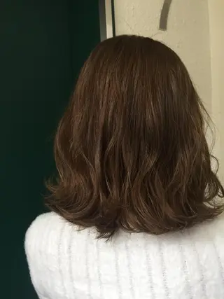 ミディアム カラー パーマ 💘透明感カラー💘 沖本 将宏のヘアスタイル