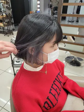 カラー ミディアム 羽エクステ🩷 🤍まき🤍のヘアスタイル