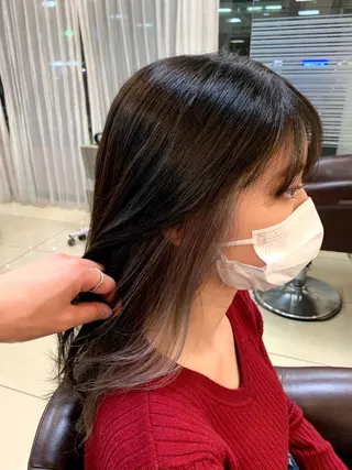 セミロング カラー haf店長 ✂︎タカハシレン✂︎のヘアスタイル
