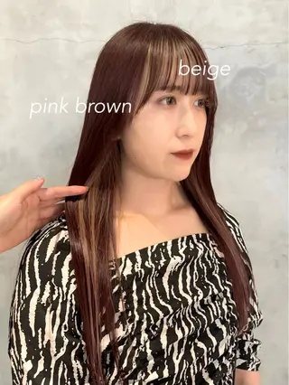 セミロング カラー ヘアアレンジ 似合わせカット/ダブ ルカラー💫AINAのヘアスタイル