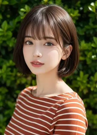 ショート カラー パーマ さく/髪質改善× 縮毛矯正/町田のヘアスタイル