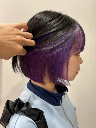 ショート カラー メンズカット ボブ/米崎駿也のヘアスタイル