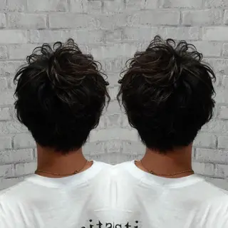 ショート パーマ 大谷 真祈/似合わせ /ハイライト玄人のヘアスタイル