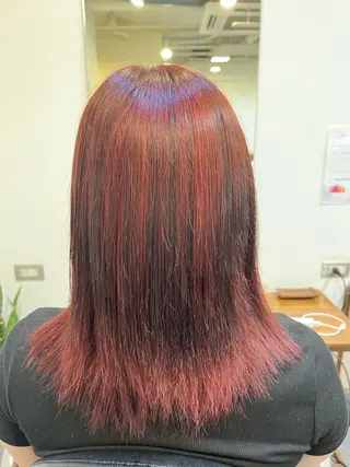 ミディアム カラー 丸山 菜々子のヘアスタイル