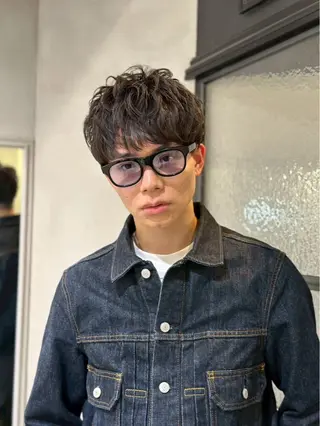 ショート パーマ 池袋センターパート No.1 裕大のヘアスタイル