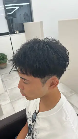 ショート パーマ メンズ 🏆メンズヘア特化 🥇代表りんぺーのヘアスタイル