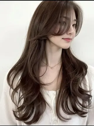セミロング 髪質改善🇰🇷 レイヤーカット/梅田のヘアスタイル