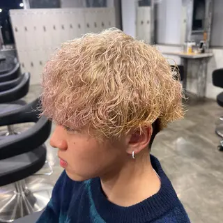 ショート カラー パーマ ヘアアレンジ メンズ キッズ 🔷横浜1のパーマ 職人🔷将太郎のヘアスタイル