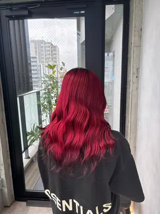 カラー 暖色/ハイトーン/ カラー/HBLのヘアスタイル