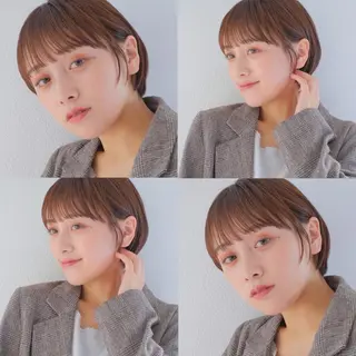 ショート カラー カジュアルを女っぽく 𝗮𝘆𝗮𝗰𝗼のヘアスタイル