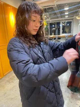 ミディアム パーマ レイヤー／似合わせ TAKUYAのヘアスタイル