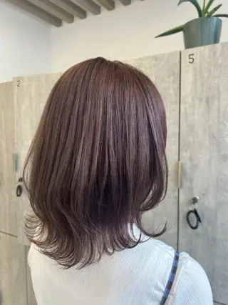 ミディアム カラー パーマ ヘアアレンジ あーすの ウッチィ🐤のヘアスタイル