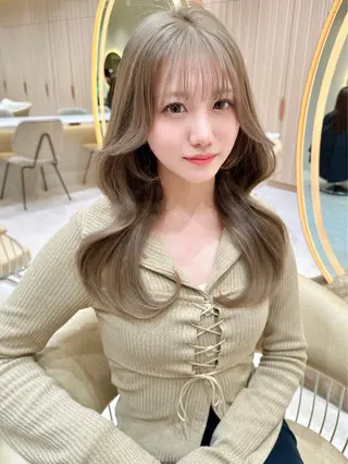 セミロング カラー レイヤー❣️縮毛矯正 川村利幸のヘアスタイル