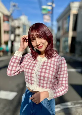 セミロング カラー すぐ巻ける縮毛矯正 🍀勝倉　麗のヘアスタイル