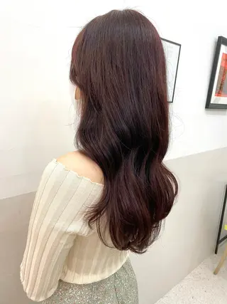 ロング カラー ヘアアレンジ hazuki🐈‍⬛ 透明感カラーのヘアスタイル