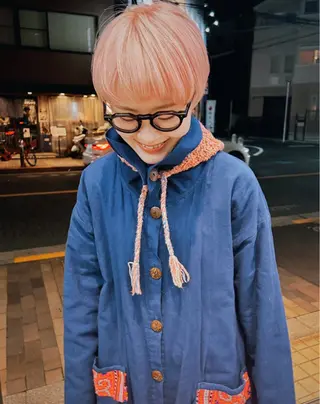 ショート カラー Umu所属・✳︎透明感カラー✳︎ ボブ✳︎nanaのヘアスタイル