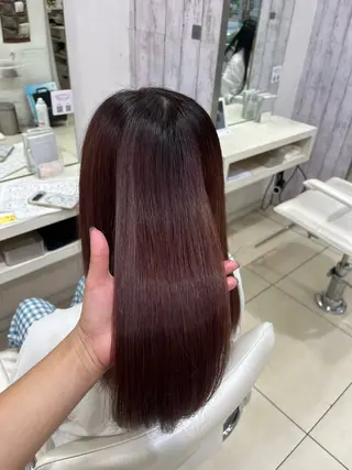 セミロング 【髪質改善カラー】 あむ·. ⟡ 🖤のヘアスタイル