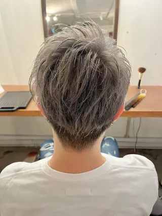 ミディアム カラー メンズ 透明感カラー/ ブリーチ無し/RYOのヘアスタイル