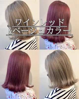 ミディアム Belle hair Design所属・ハイトーンカラー/ YUTAのヘアスタイル