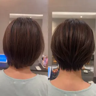 ショート 頭から整える美容師 松田のヘアスタイル