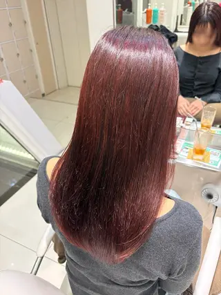 セミロング カラー 久保山 ことのヘアスタイル